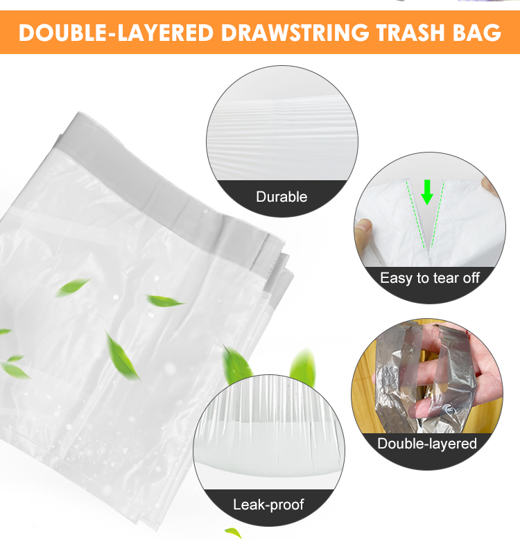 Custom Drawstring Garbage Bag – Factory Direct OEM manufacture