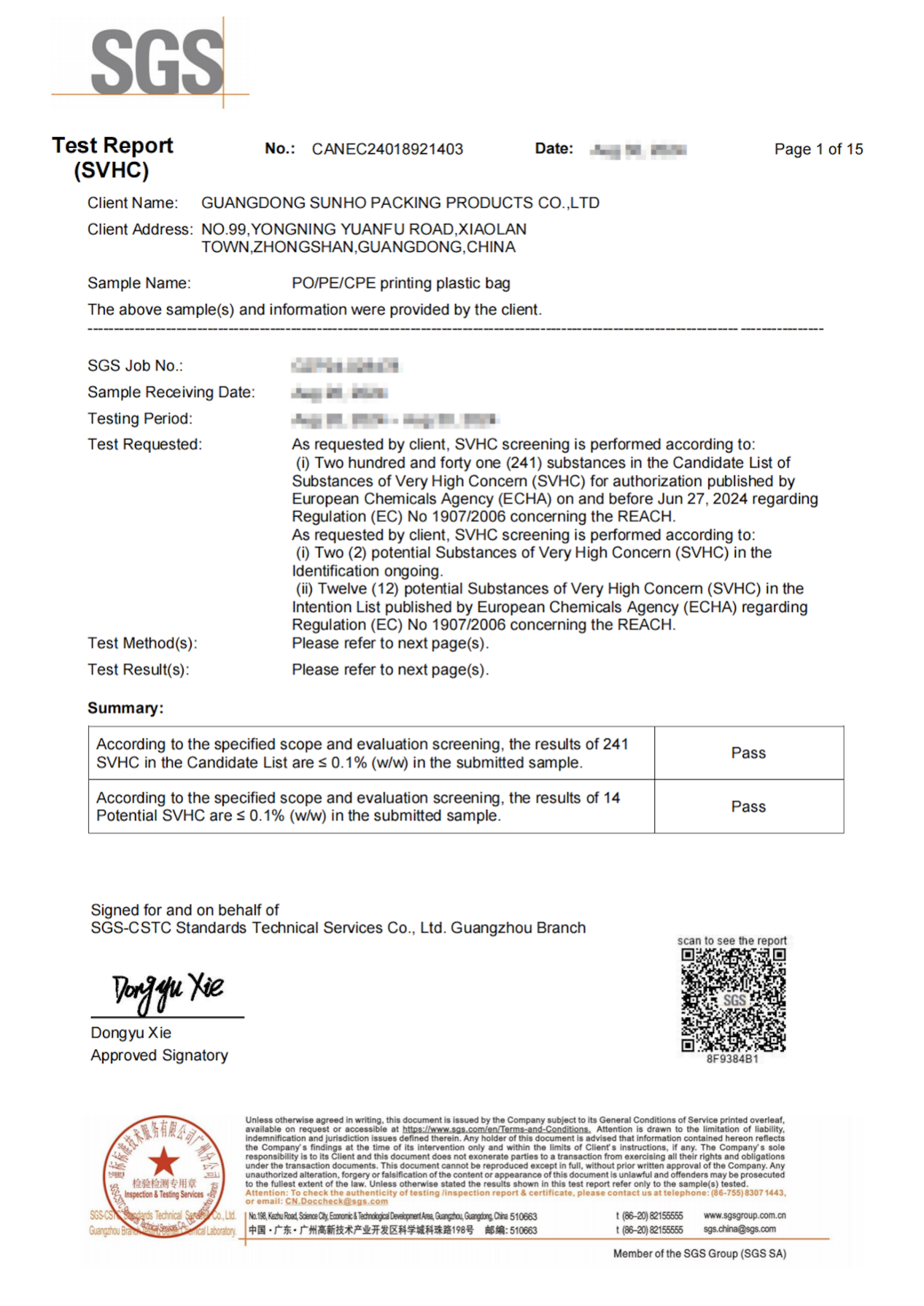 Certification