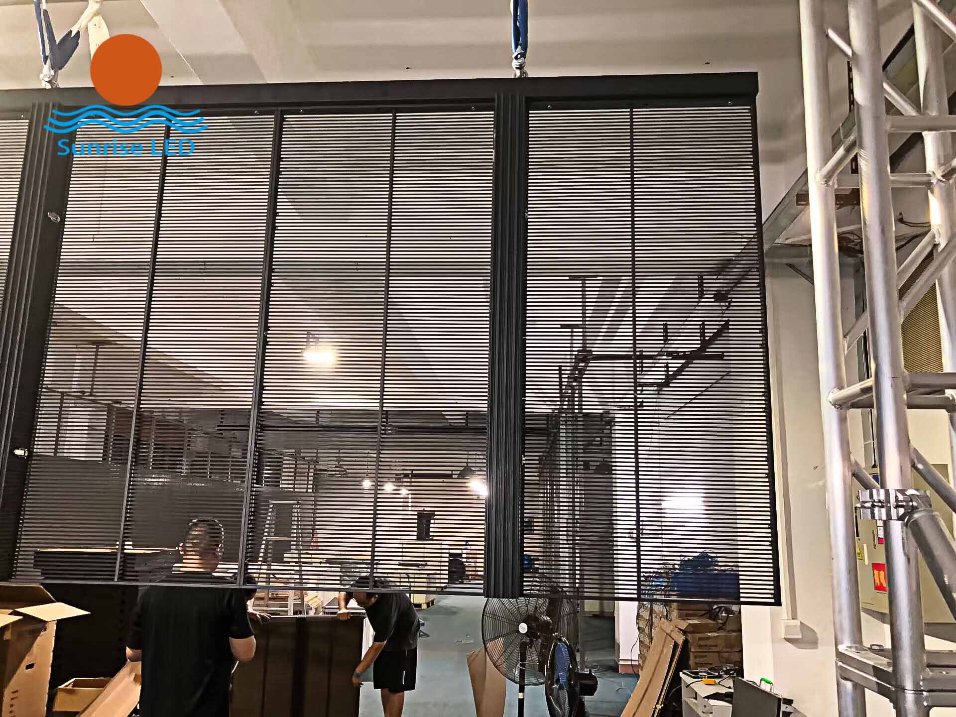 Transparent LED screen and fixed P8 production completed