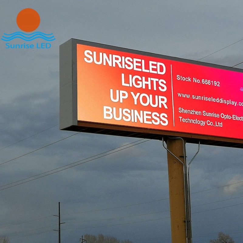 Sunrise LED screen lighted up in Idaho