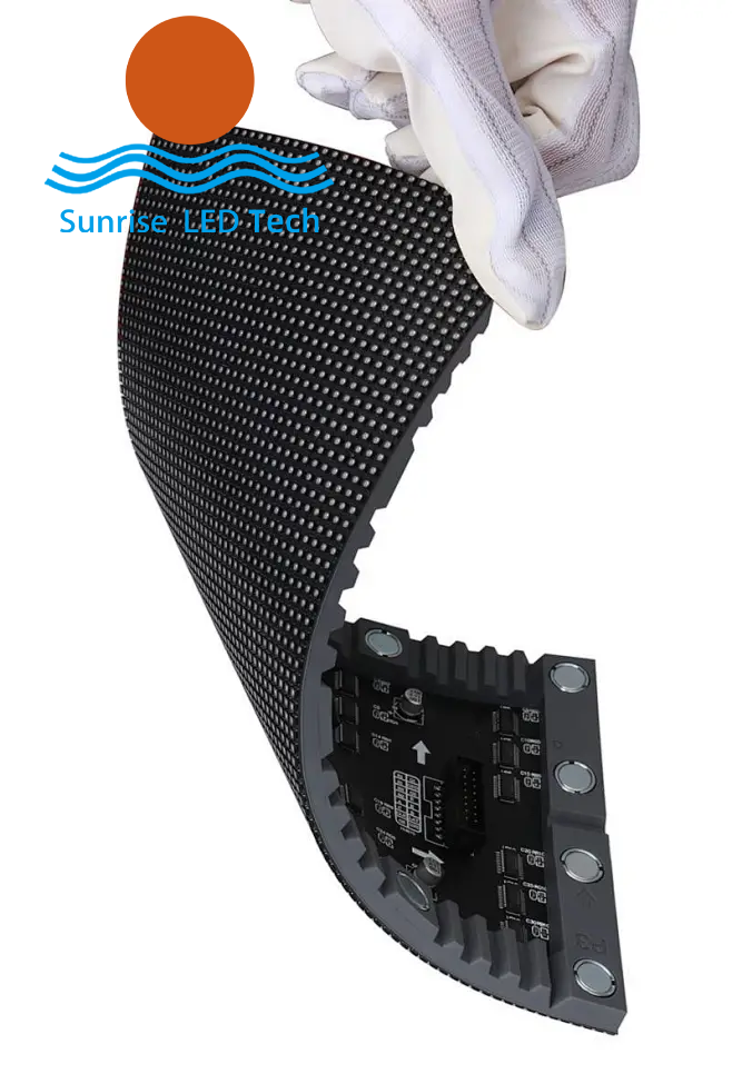 Which scenarios are flexible LED displays most suitable for?