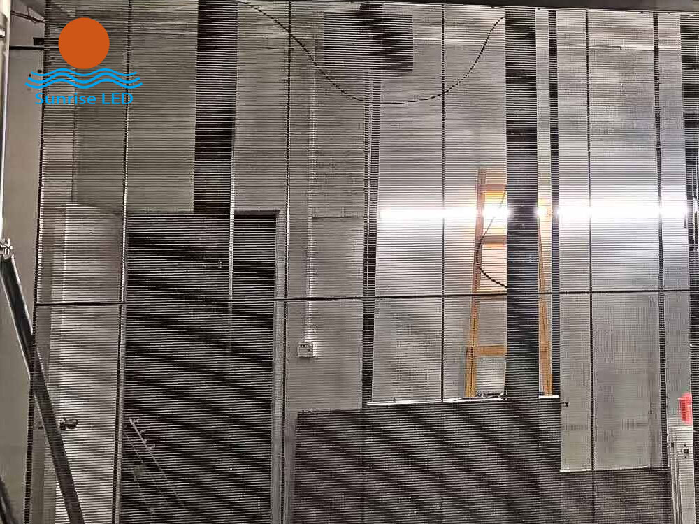 Production of Suspended Transparent LED Screen Completed