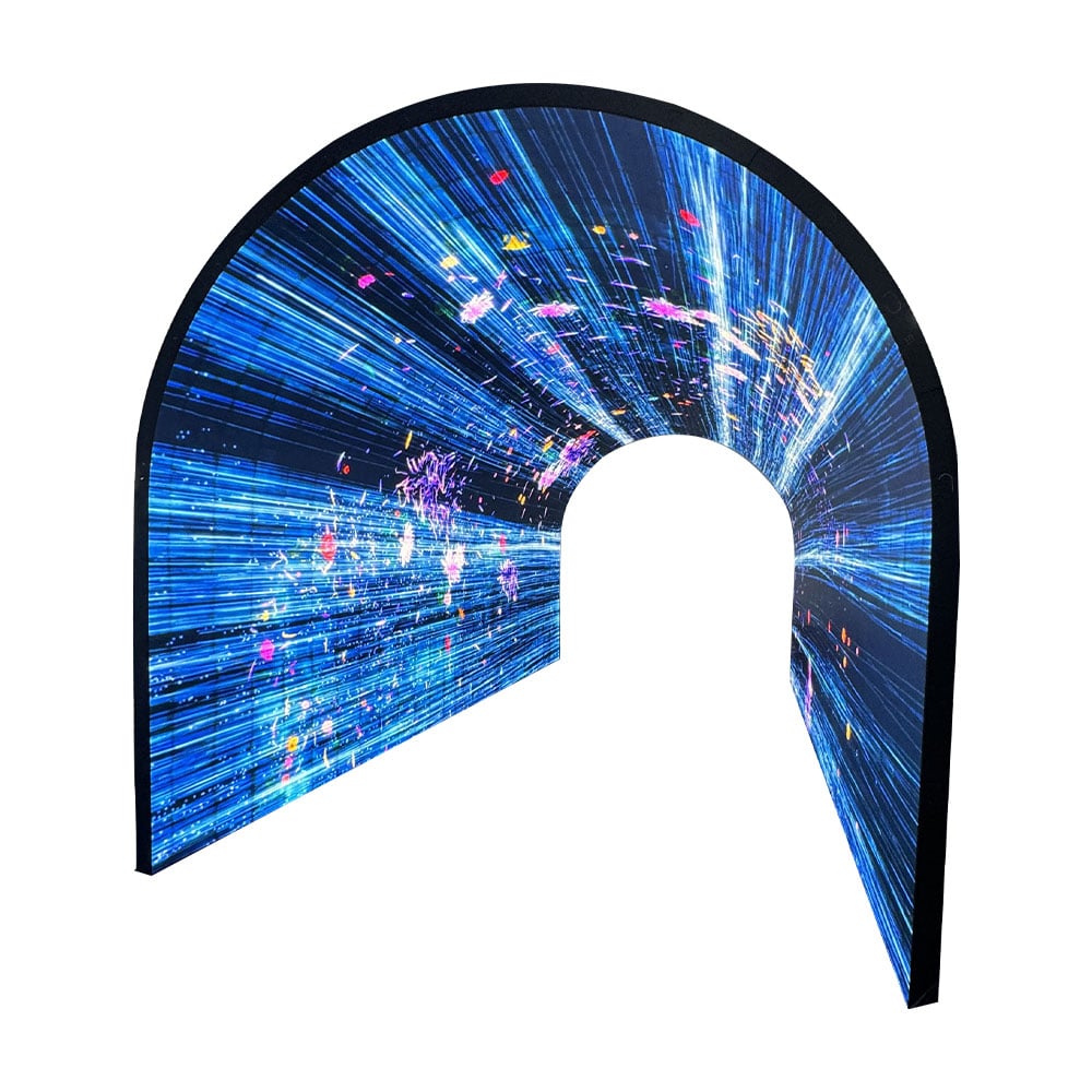 Customized Shape Arc Flexible Led Screen Indoor Curving Video Led Screen/Led Video Wall/Soft Creative Led Display  