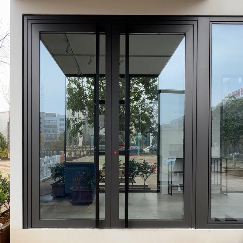 GAD75PC Porta d'Ingresso in Alluminio e Vetro per Casa con Apertura Esterna o Interna