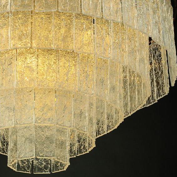 D5635 Hiện đại Vintage Châu Âu đơn giản kính nhiều lớp cổ điển phòng khách phòng ăn đèn chùm led