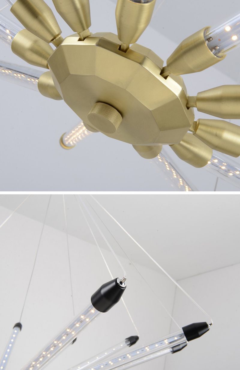 D060 Hiện đại sáng tạo acrylic phòng khách phòng ăn phòng ngủ đèn chùm LED