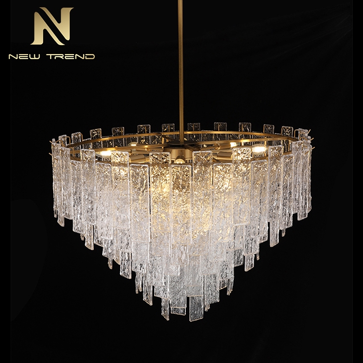 PH8236 Chất lượng cao trang trí biệt thự nghệ thuật đèn treo LED bằng thủy tinh và kim loại