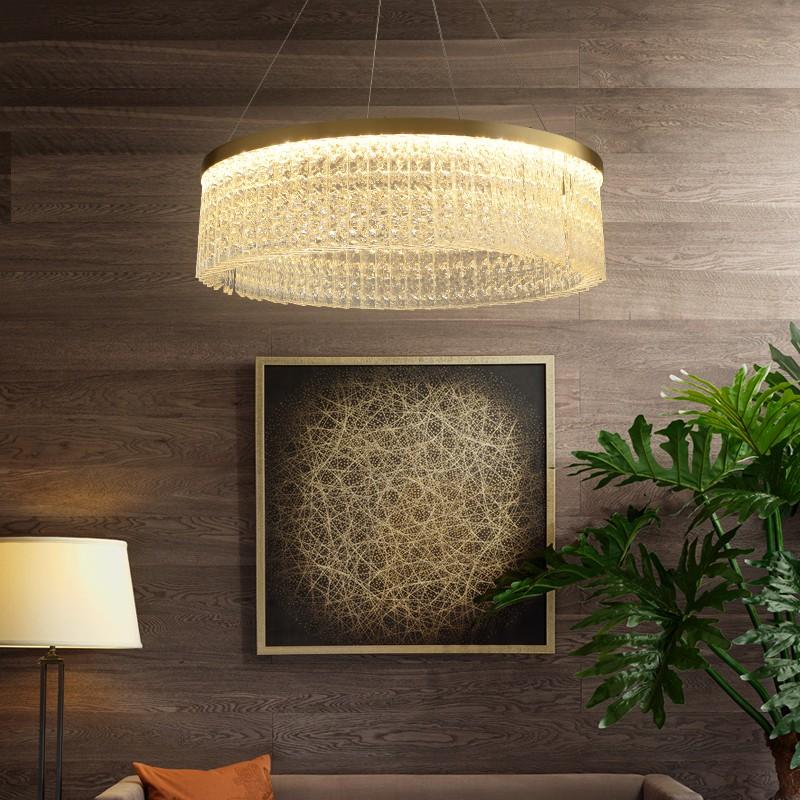 P5422 Hiện đại sáng tạo đèn treo bằng đồng nghệ thuật thủy tinh phòng khách phòng ăn led