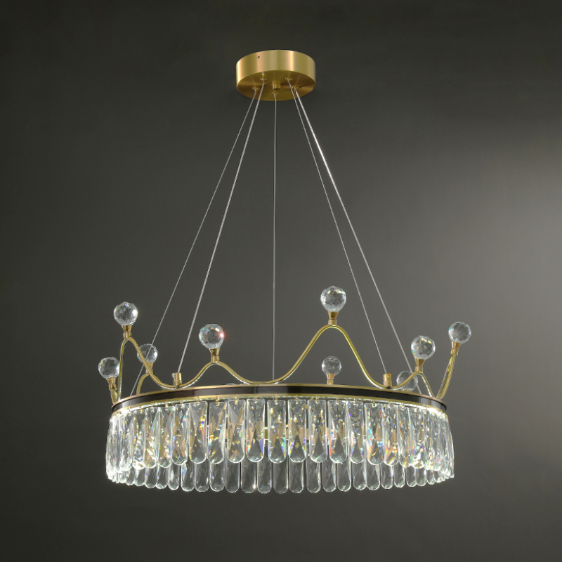 P5919 Işık lüks posmodern tamamen bakır restoran oturma odası Kristal Lufer