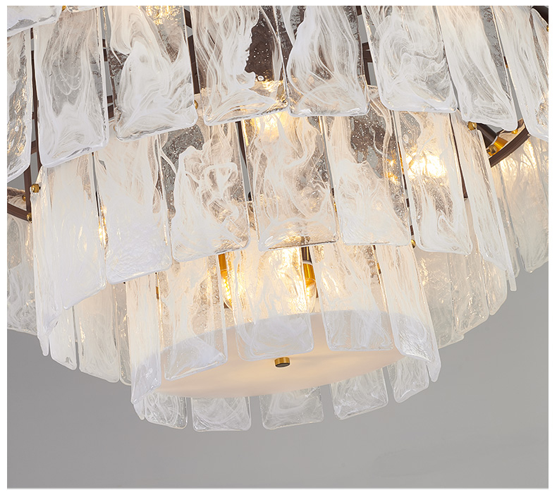 P5298 Đèn treo trần phòng khách hiện đại sáng tạo sang trọng cho phòng ăn với璃thủy tinh
