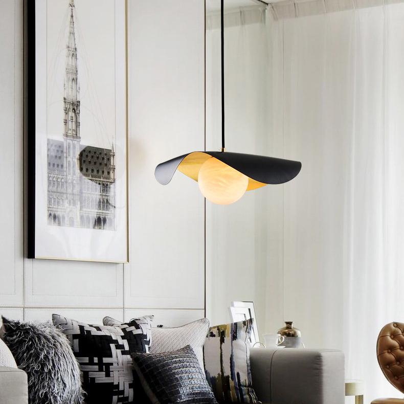 P5246 Modern retro simple marble iron art dining room bedroom Chandelier glass ball pendant light
