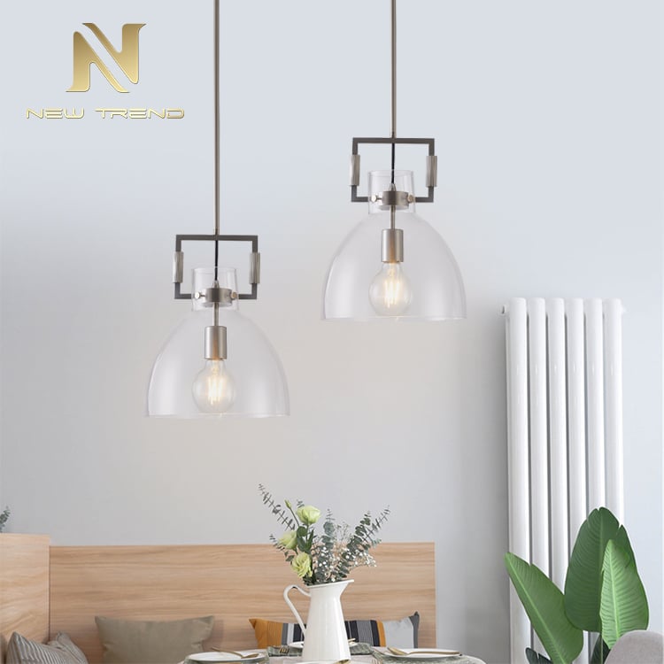 LCSO005 Wholesales Indoor Living Room Bedroom Decoration Copper RH Glass Led Pendant Light