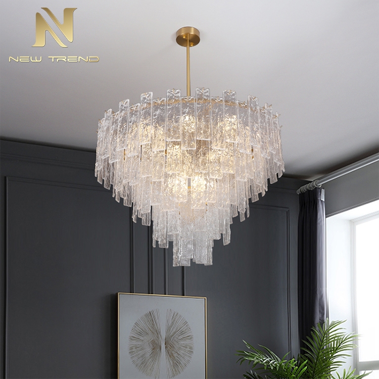 PH8236 Chất lượng cao trang trí biệt thự nghệ thuật đèn treo LED bằng thủy tinh và kim loại
