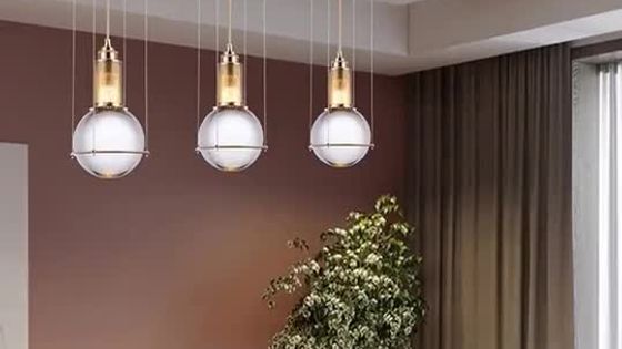 PMU8679 Chất lượng chuyên nghiệp trang trí nội thất hiện đại bóng tinh thể pha lê đèn chùm led treo trần