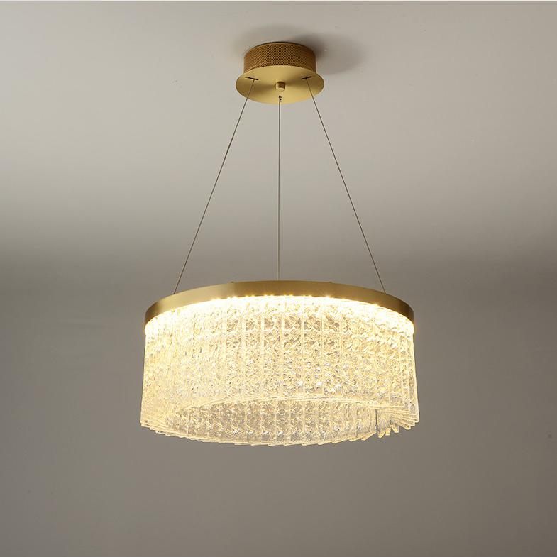 P5422 Hiện đại sáng tạo đèn treo bằng đồng nghệ thuật thủy tinh phòng khách phòng ăn led