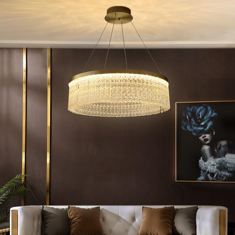 P5422 Hiện đại sáng tạo đèn treo bằng đồng nghệ thuật thủy tinh phòng khách phòng ăn led