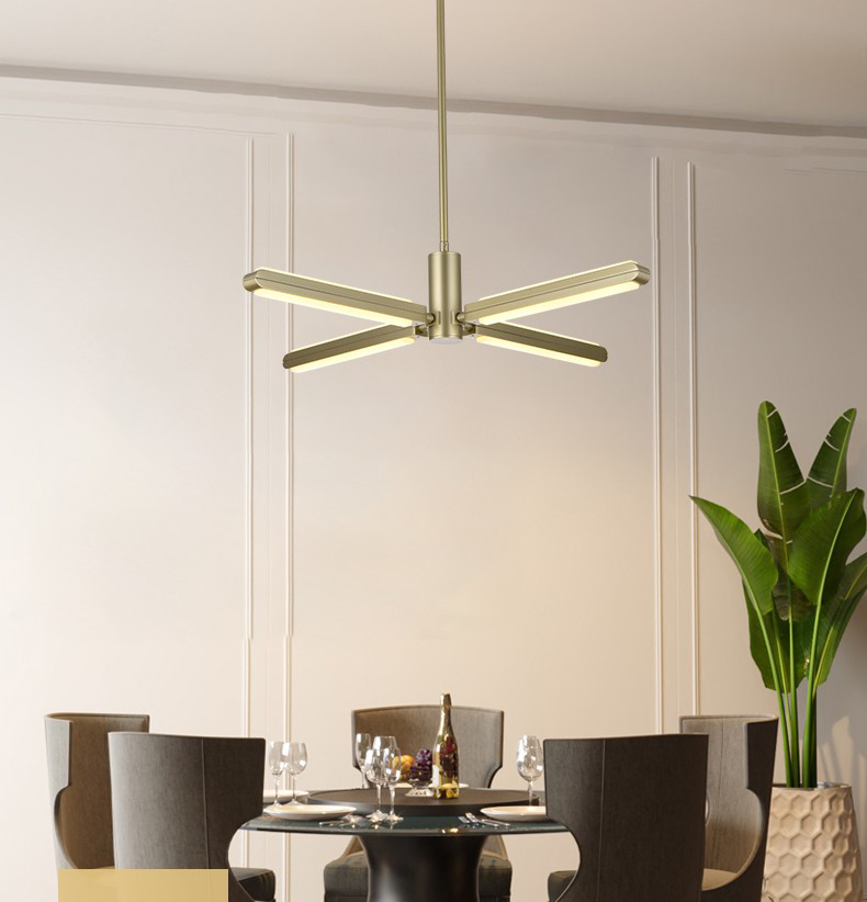 D5564 Nordic simple aluminum acrylic living room dining room led Chandelier  Acrylic Geometric Pendant Light