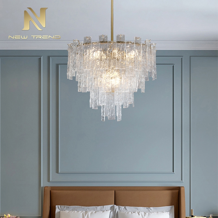 PH8236 Chất lượng cao trang trí biệt thự nghệ thuật đèn treo LED bằng thủy tinh và kim loại