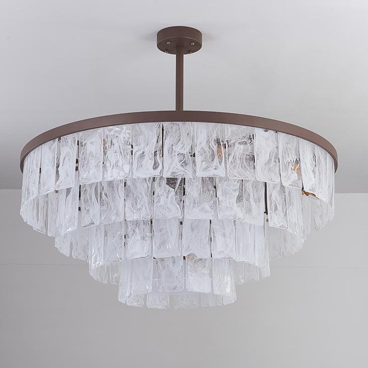 P5298 Đèn treo trần phòng khách hiện đại sáng tạo sang trọng cho phòng ăn với璃thủy tinh