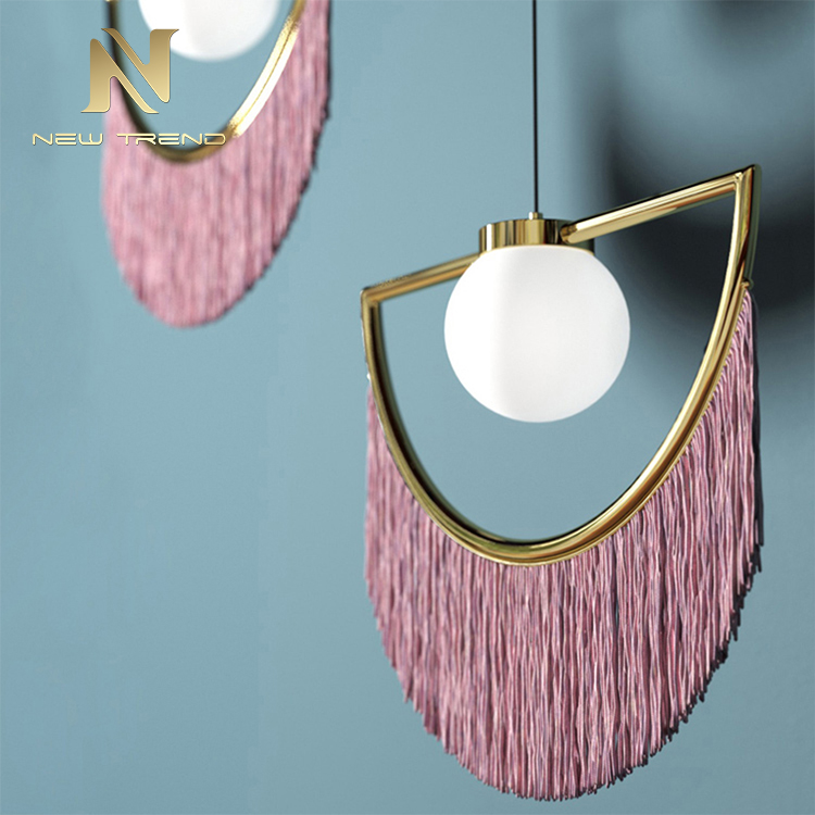 PKD801 Thiết kế hiện đại đèn chùm trang trí nội thất tassel Cưới hiện đại đèn treo led