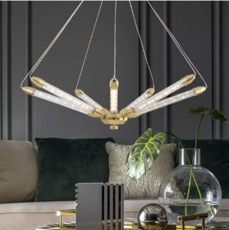 D060 Hiện đại sáng tạo acrylic phòng khách phòng ăn phòng ngủ đèn chùm LED