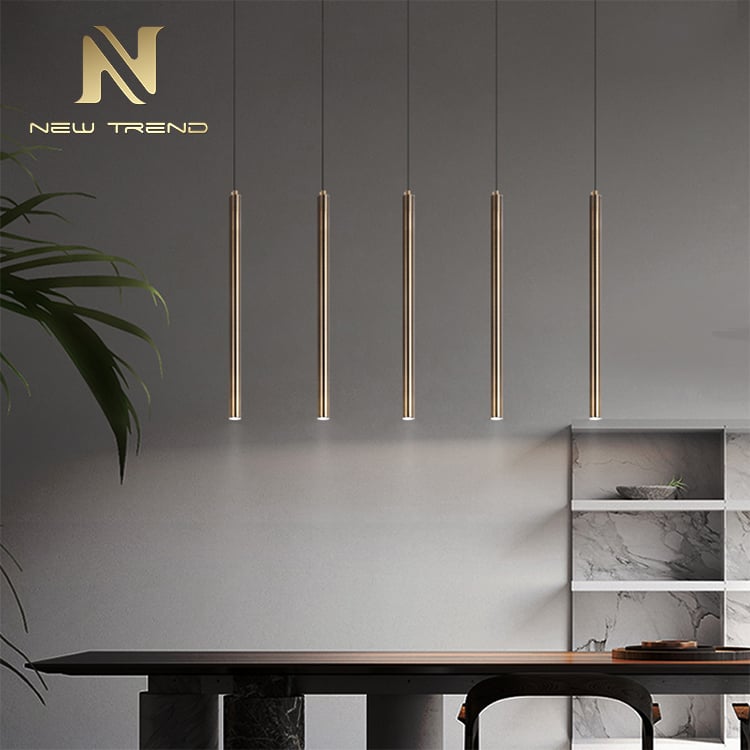 PD8210 Modern indoor decoration ceiling pendant light acrylic round tube led chandelier