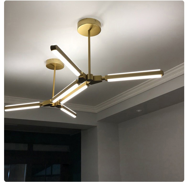 D5564 Nordic simple aluminum acrylic living room dining room led Chandelier  Acrylic Geometric Pendant Light