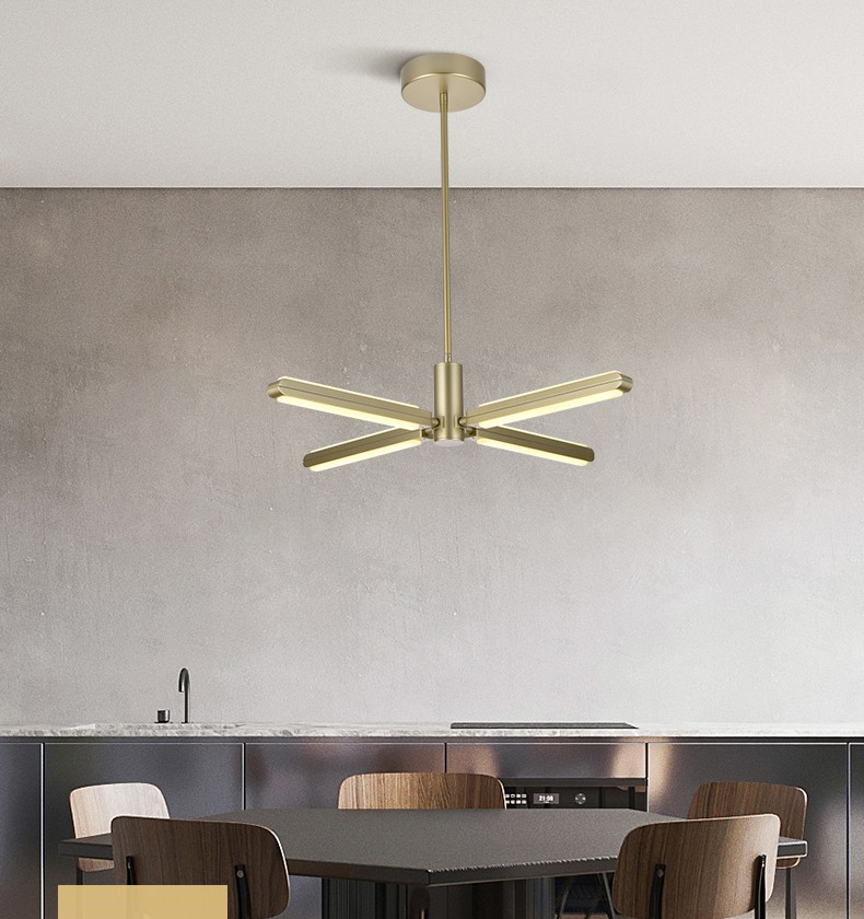 D5564 Nordic simple aluminum acrylic living room dining room led Chandelier  Acrylic Geometric Pendant Light