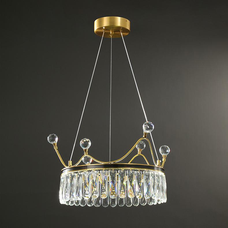 P5919 Işık lüks posmodern tamamen bakır restoran oturma odası Kristal Lufer