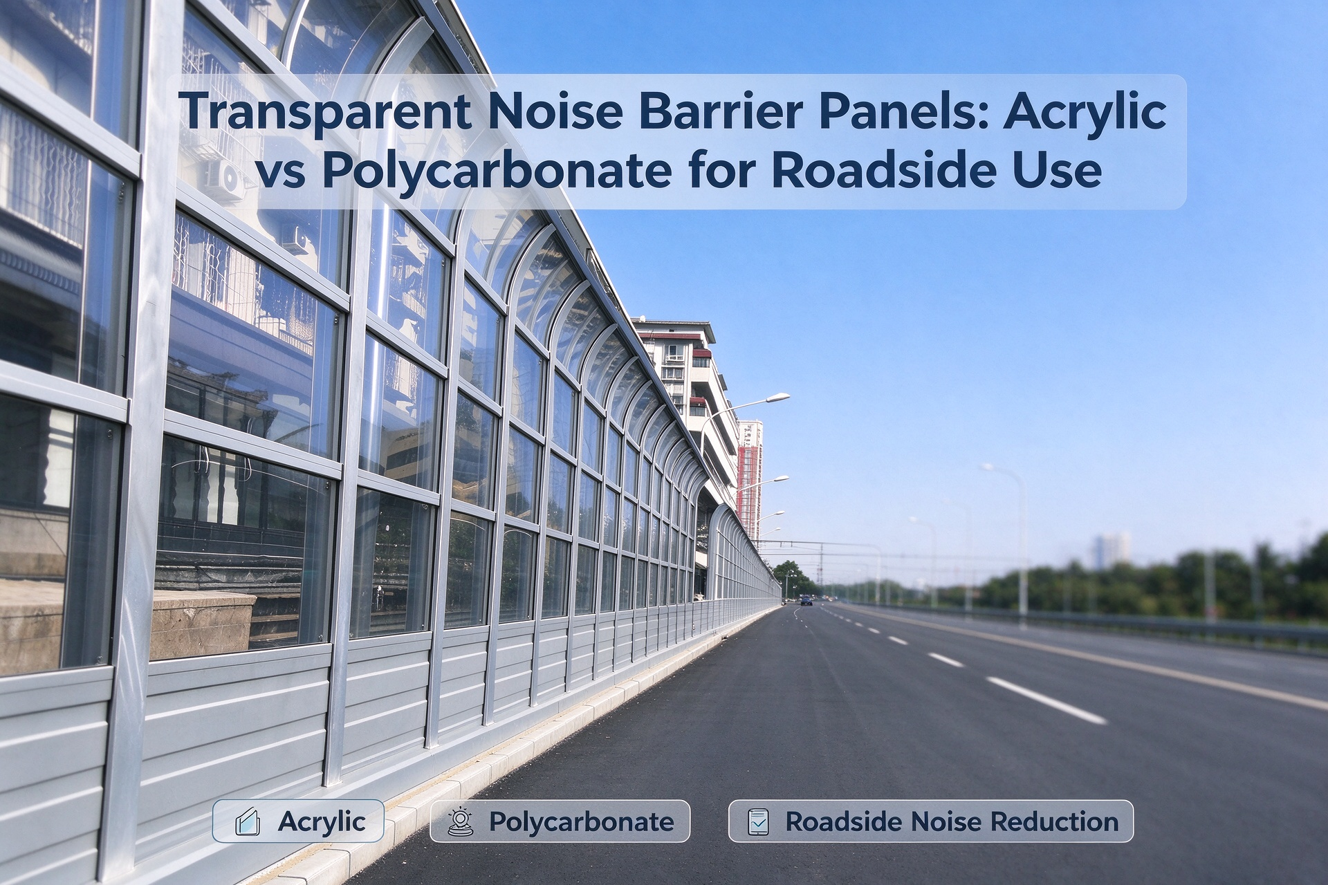 Transparent Noise Barrier Panels: Acrylic vs Polycarbonate for Roadside Use