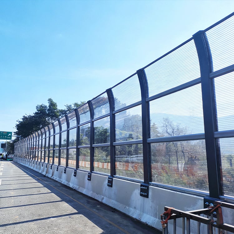 Modern Design Acrylic and PVC Noise Barrier Metal Sheet Transparent Wall Acoustic Sound Barrier for Outdoor and Highway Use