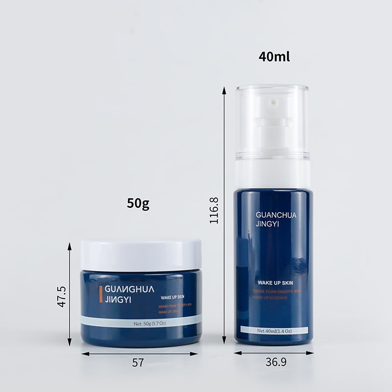 40ml lotion Pump Glass Bottle/50g Cream Jar manufacture