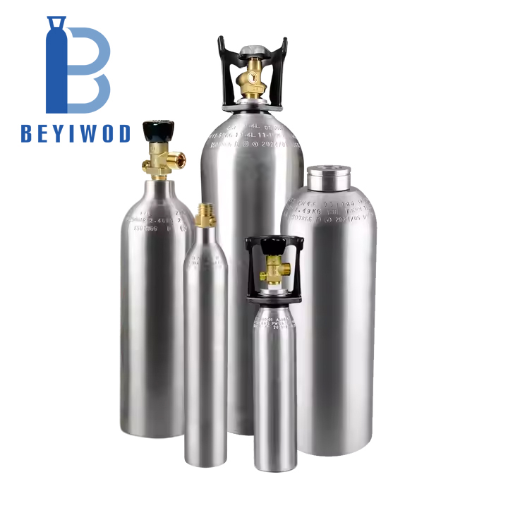 cilindri ad alta pressione 1KG 2KG 4KG 5KG 10KG TPED, serbatoi compositi per gas alimentari per bevande Soda Stream, cilindro in alluminio Co2