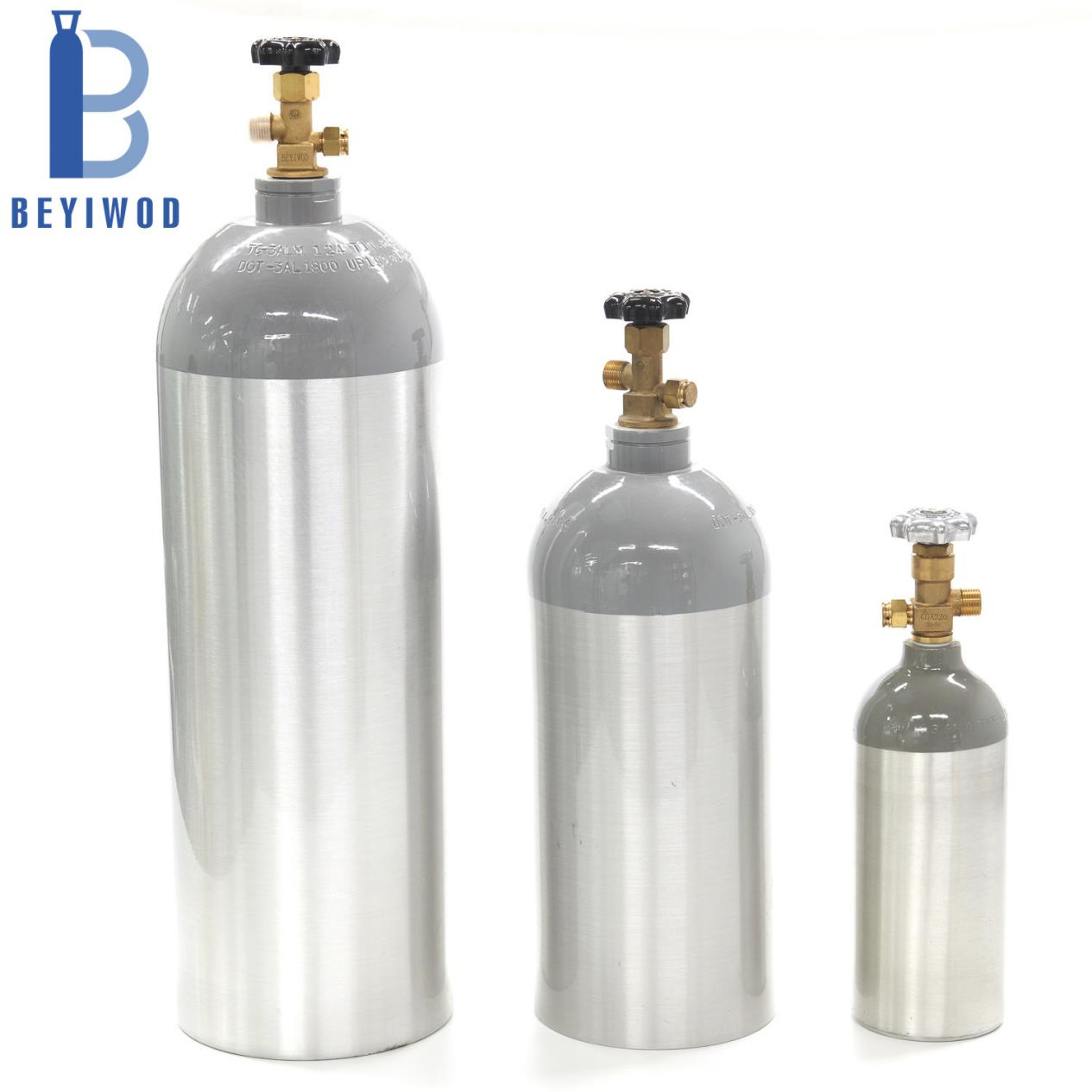 DOT 3AL TC 3ALM Standard 2.5lb 5lb 10lb 15lb 20lb CO2 алуминиев цилиндър с CGA320 DIN6 клапан за пазара на САЩ и Канада