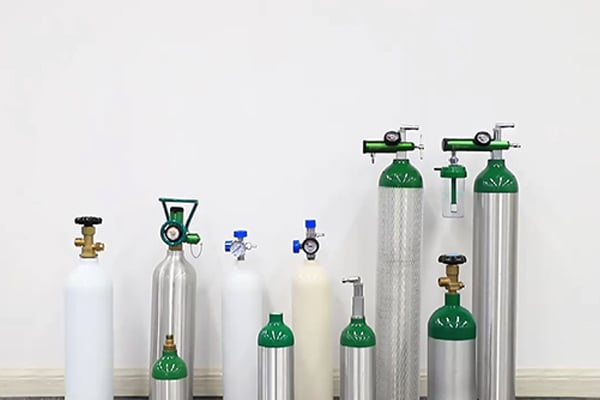 Cilindro di alluminio per ossigeno medico