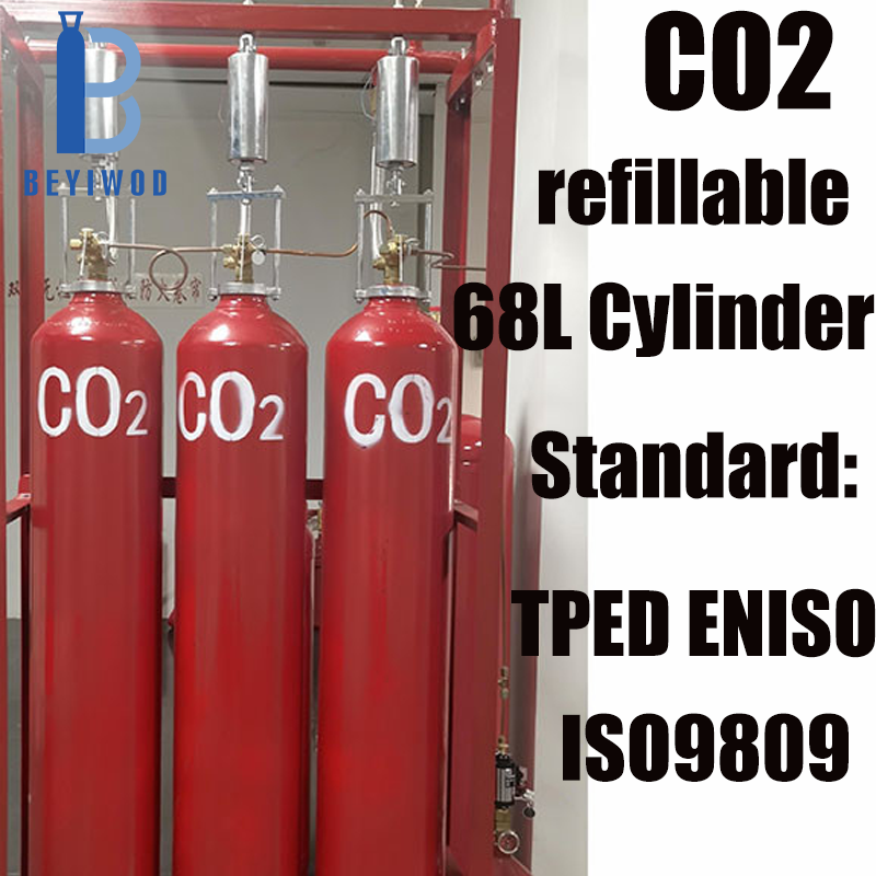 Certificazione TPED DNV TUV Mercato Olandese Prezzo Cilindro Gas Co2 da 68L in Vendita