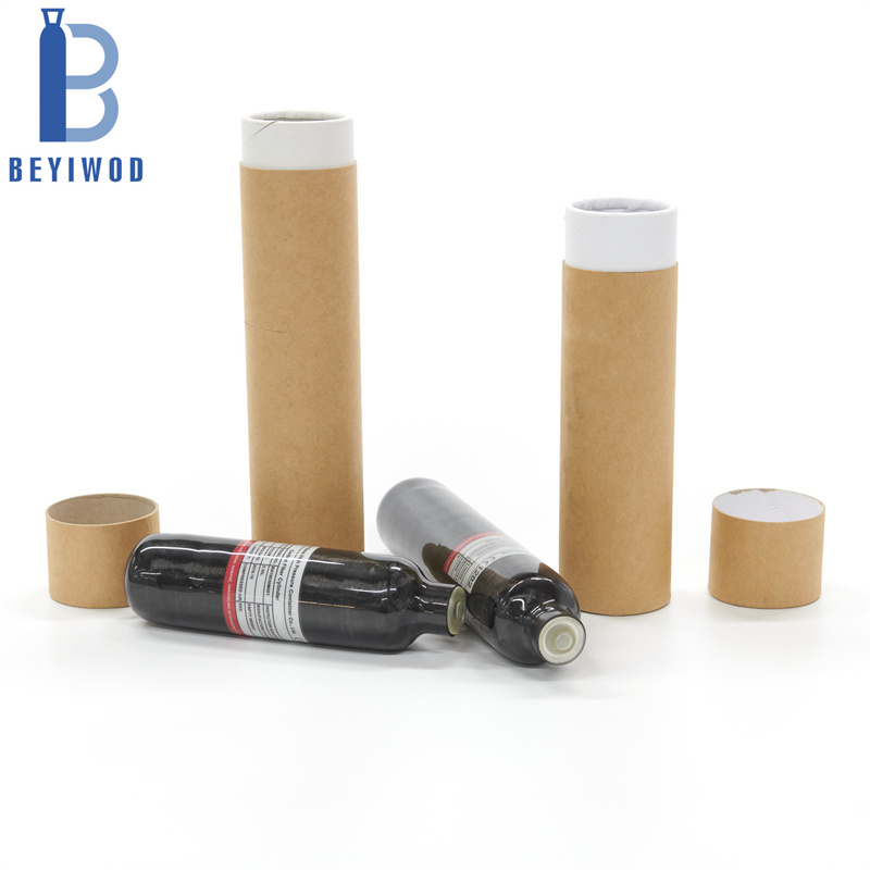Serbatoio ad alta pressione in fibra di carbonio da 300 bar (4500 psi), capacità 0,36 L, 0,5 L, cilindrata 150 cc, 300 cc, 360 cc, 500 cc, cilindro composito per fucile ad aria compressa PCP