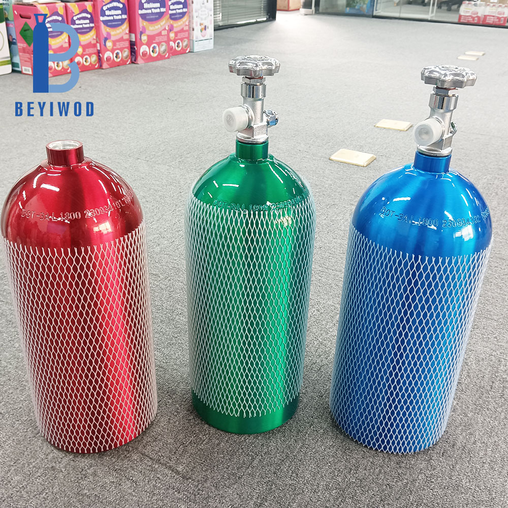 Cilindri di Gas in Alluminio Cilindro di Azoto N2O con Valvole