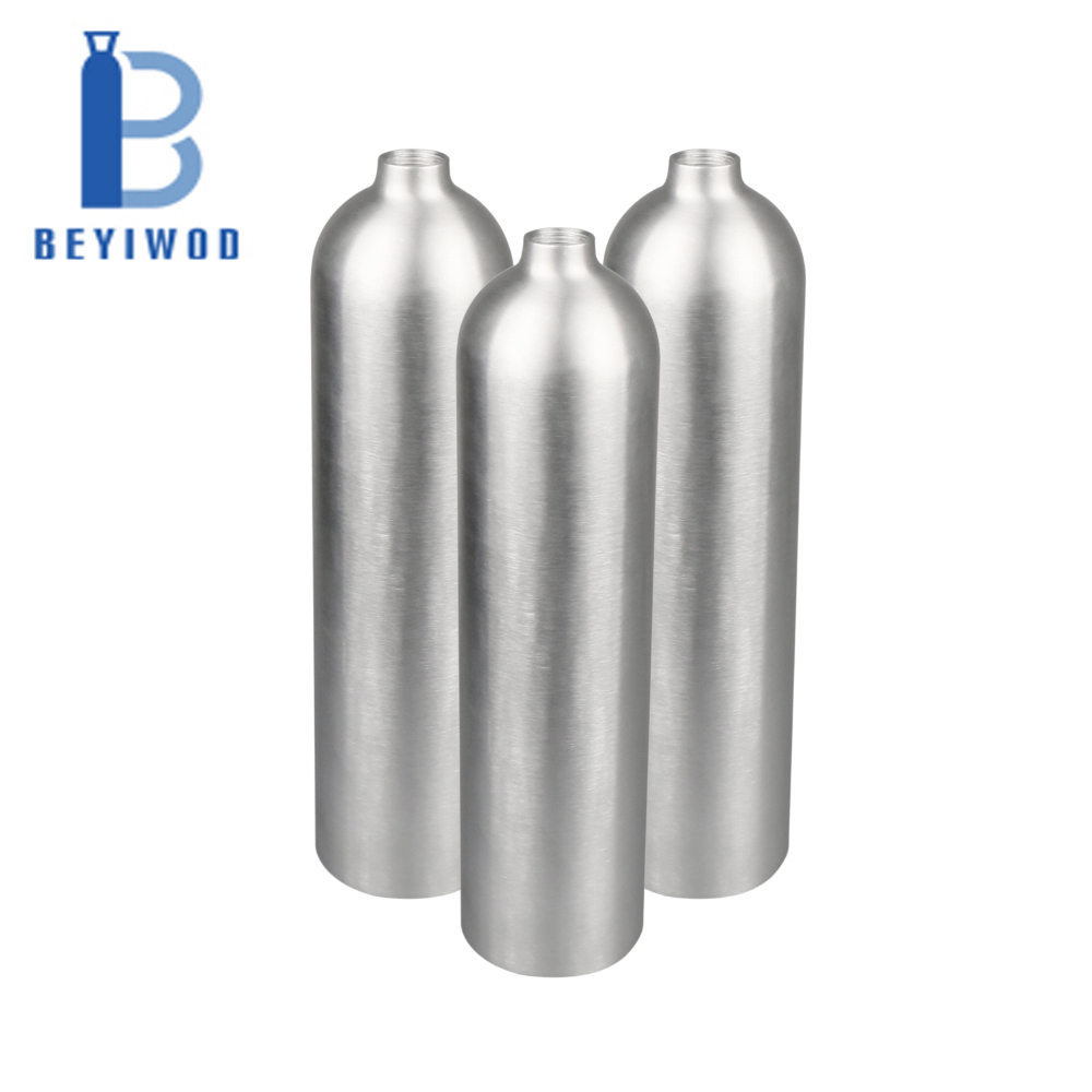 1KG 2KG 4KG 10KG 166,7bar Cilindro CO2 ISO7866 TPED in Alluminio per CO2 Alimentare 0,3-21,3L Serbatoio CO2 per Bevande