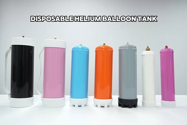 Serbatoio monouso per palloncini ad elio