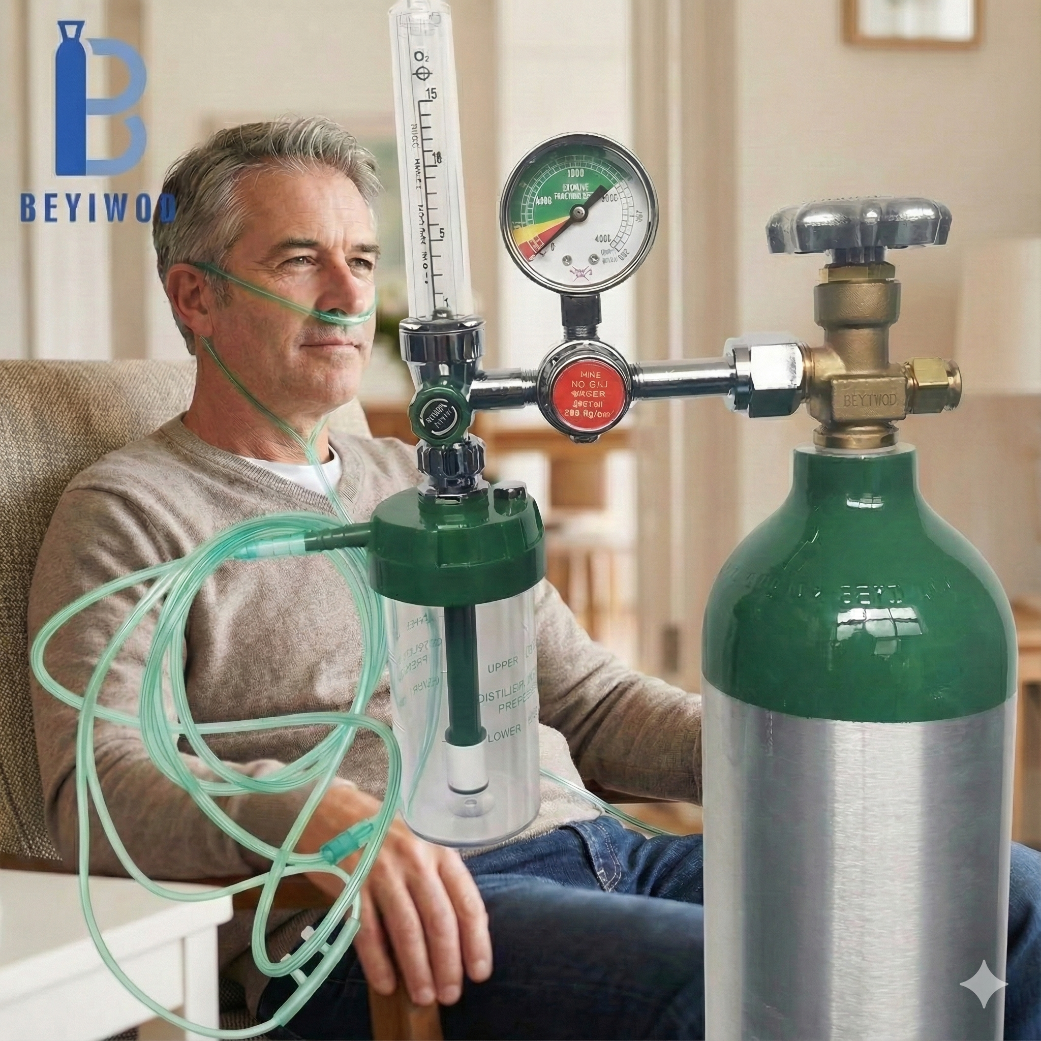 Cilindro in alluminio per gas medicale TPED DOT 1L 2L 3L 4L 5L 6L 7L 8L 9L 10L 15L 18L ISO7866, serbatoio di ossigeno