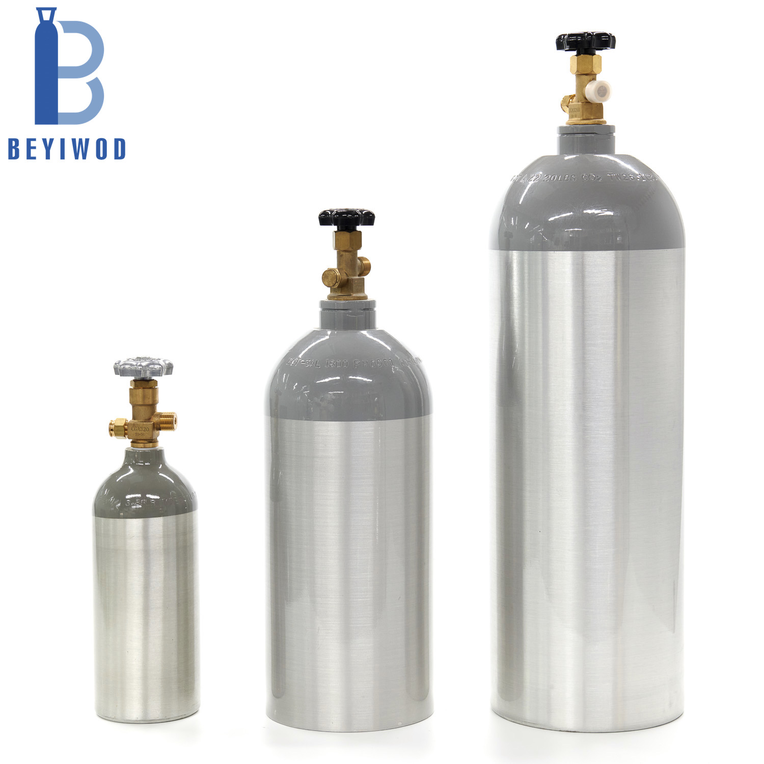 BEYIWOD 20LB 10LB 9KG CO2 birra bombole Nuove bombole di gas di alluminio grande ossigeno CO2 serbatoi
