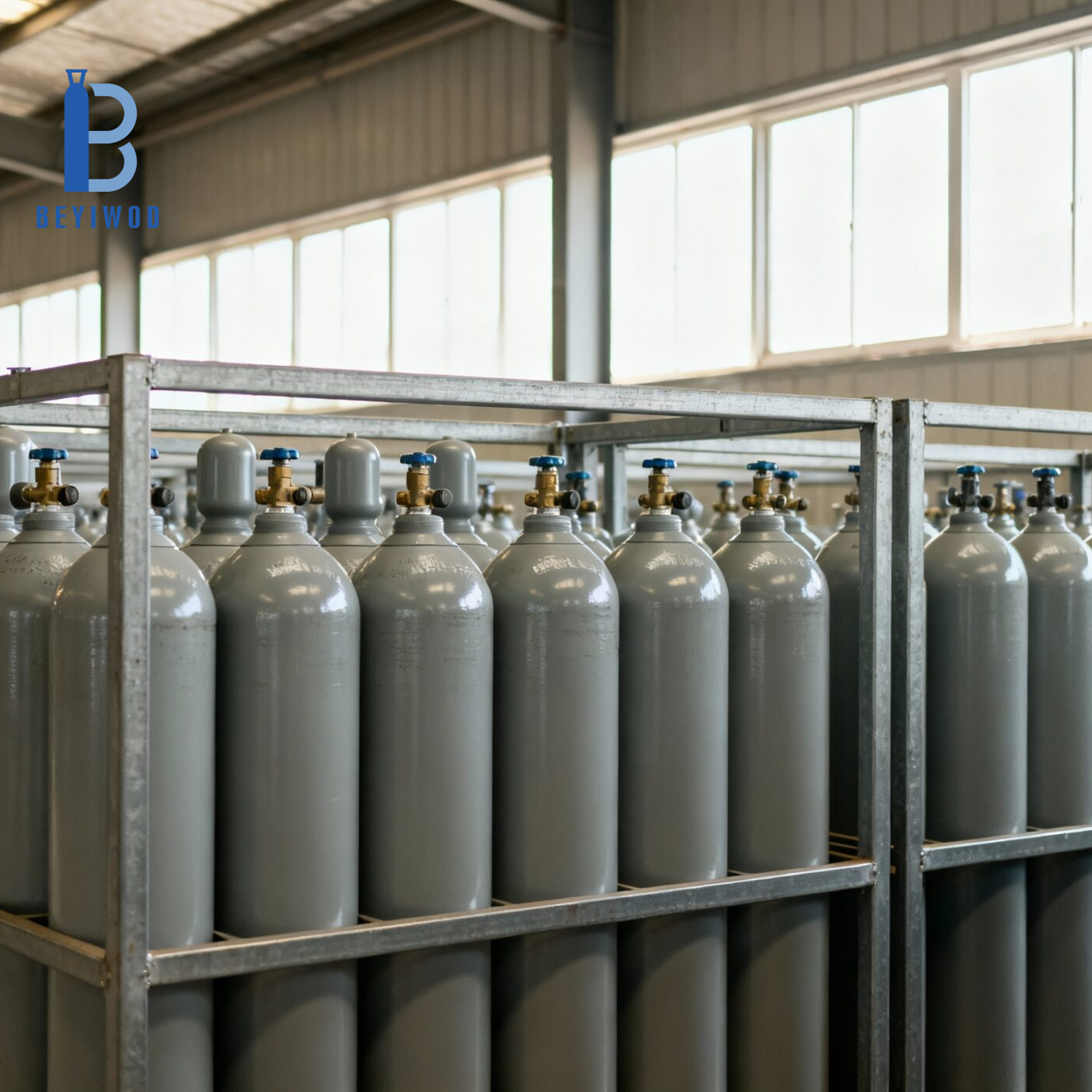 Cilindro per gas CO₂ in acciaio senza saldature BEYIWOD da 40 L – 150 bar, conforme alla norma ISO9809, per saldatura industriale