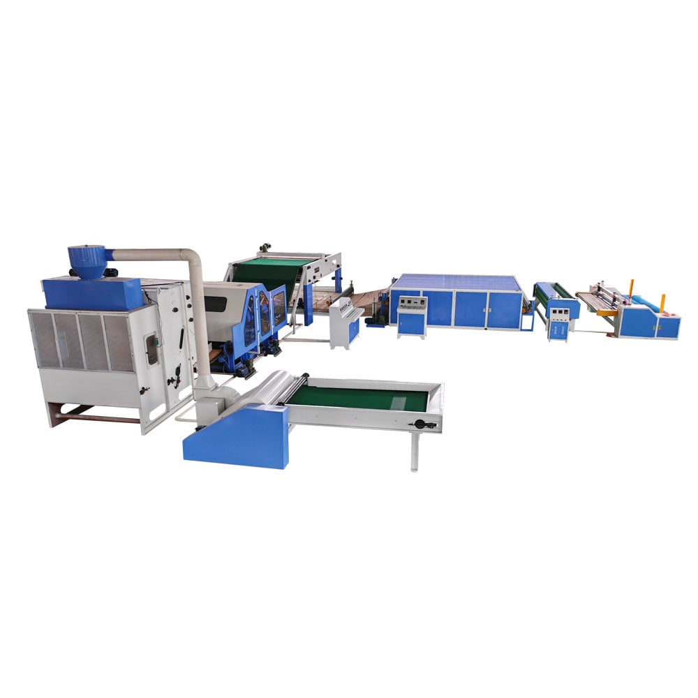 Dây chuyền sản xuất vật liệu cách nhiệt dạng đệm cứng liên kết nhiệt – bông polyester cứng
