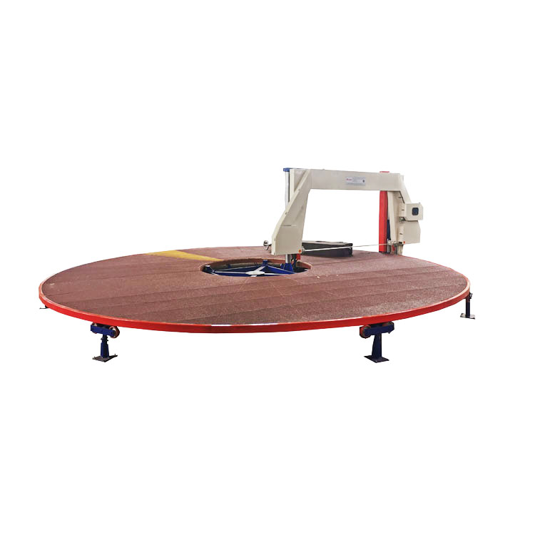 Machine à découper les blocs de mousse, machine à découpe plate CNC à table ronde pour mousse et éponge
