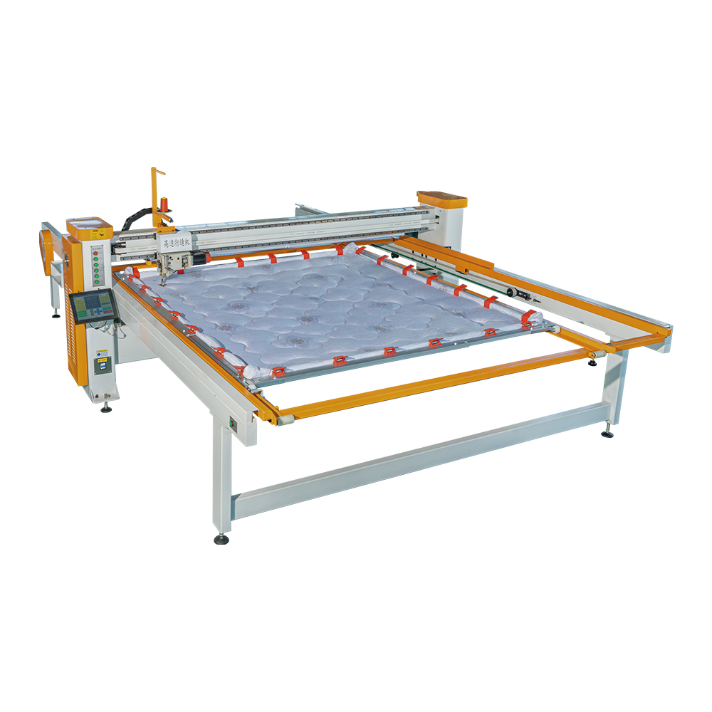 Machine à matelasser à simple aiguille pour couettes, avec déplacement du cadre et moteur servo