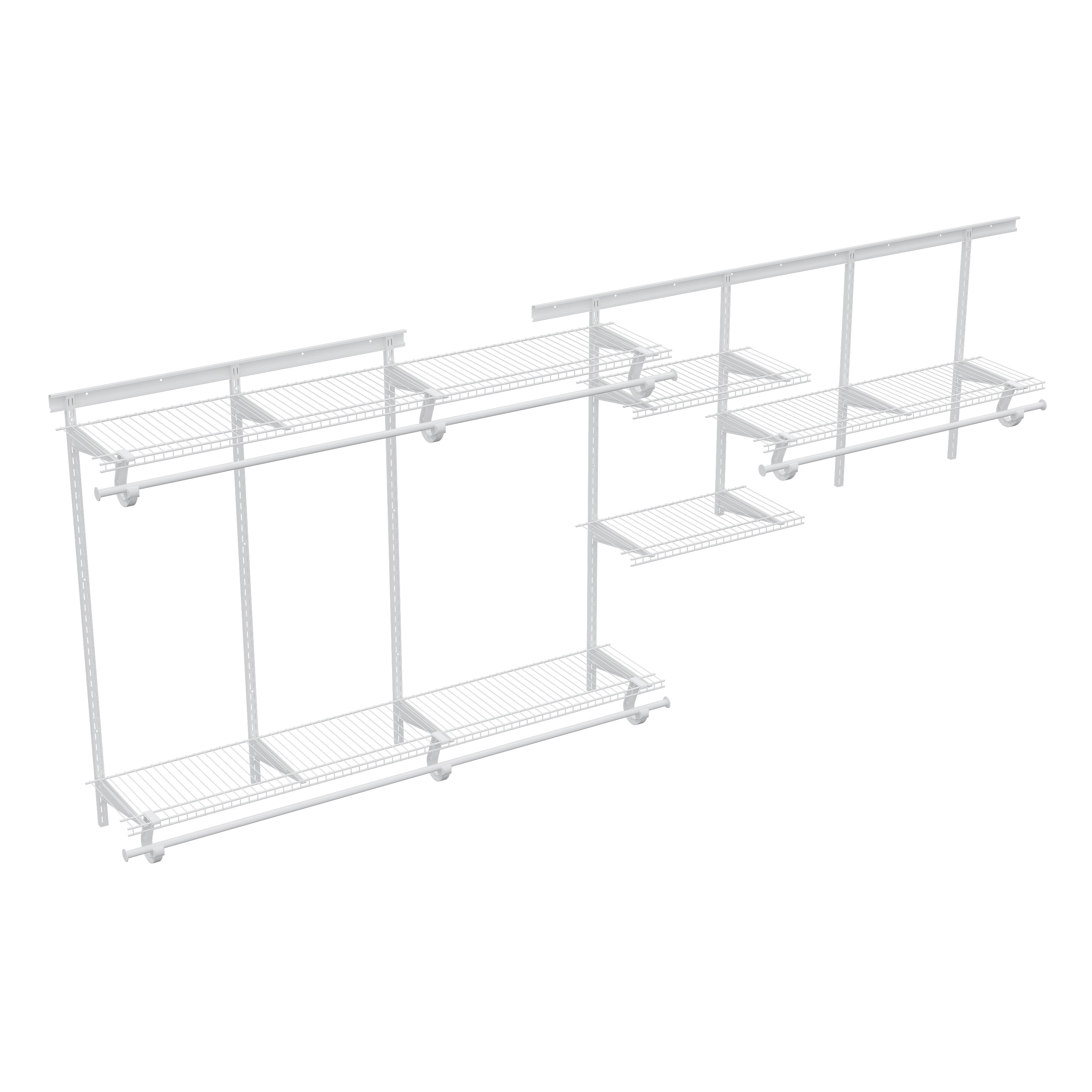 CLOSETART QUT7-10 Affordable Walk in Closet Systems Metal Wire Shelf Closet Organizer Storage Wardrobe