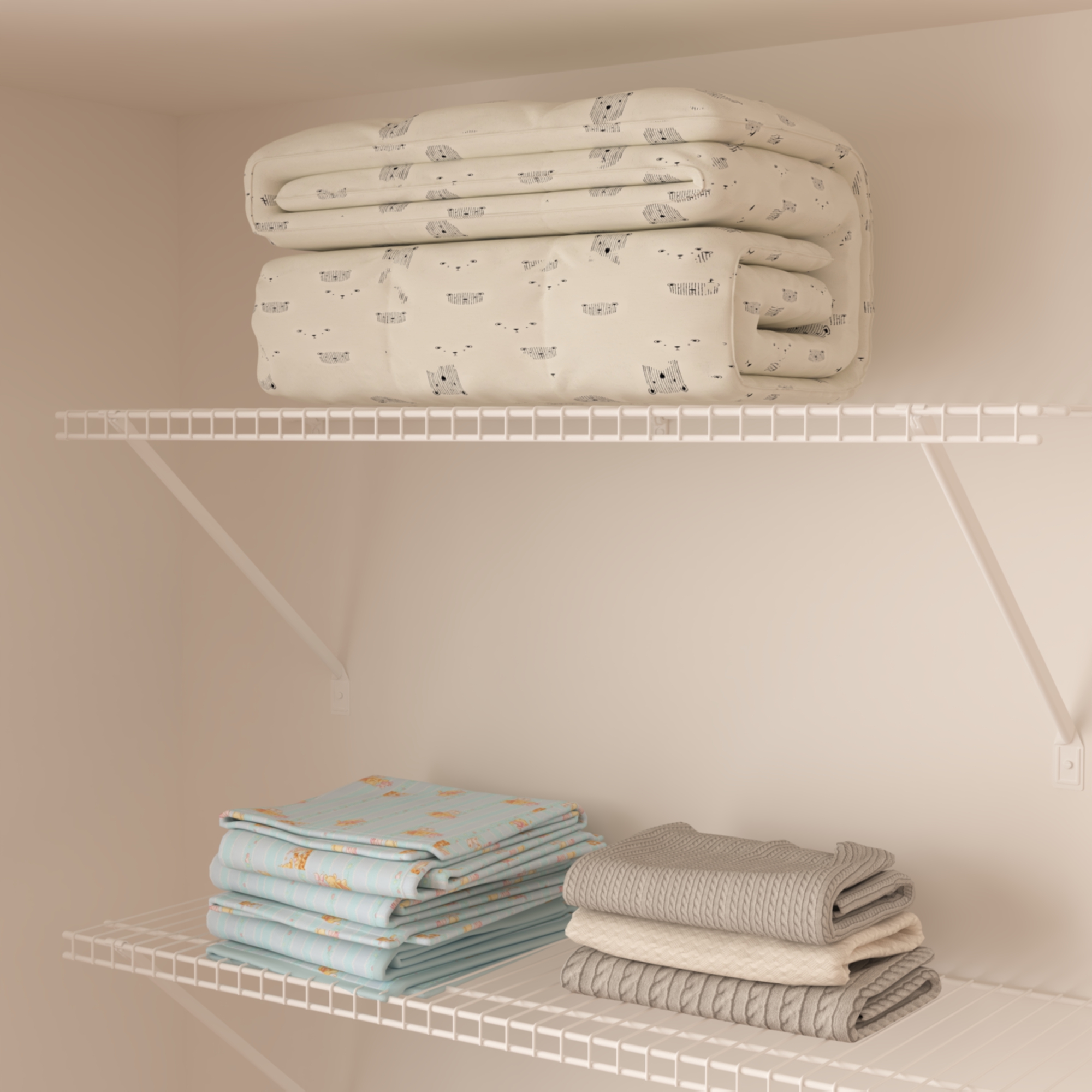 CLOSETART FA312 Metal Wire Shelf Walkin Closet Systems Storage Wardrobe Organizer 3'
