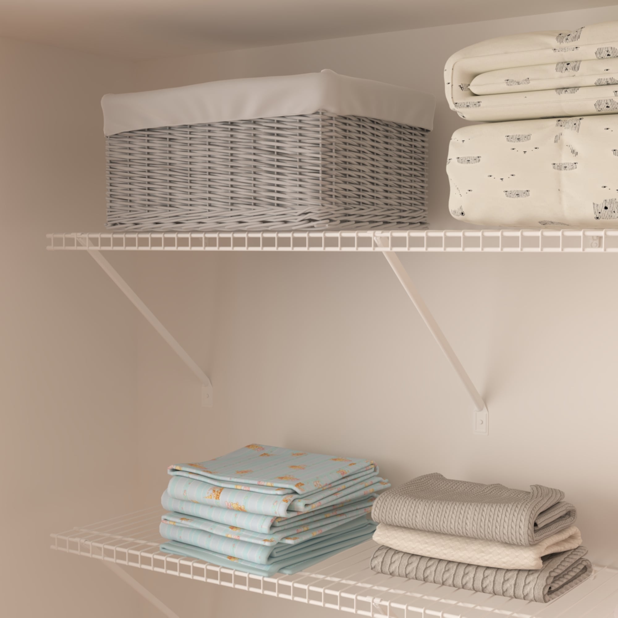 CLOSETART FA412 Metal Wire Shelf Walkin Closet Systems Storage Wardrobe Organizer 4'