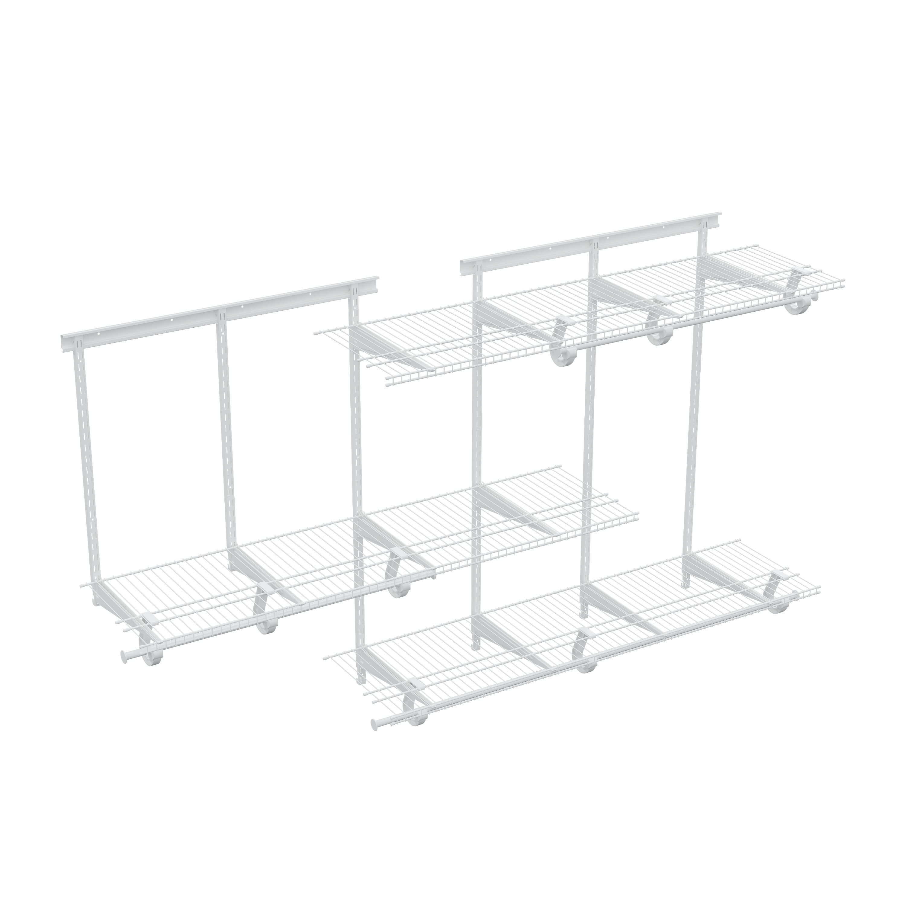 ECOSTD5-8 DIY Walk in Closet Systems Metal Wire Shelf Closet Organizer Storage Wardrobe